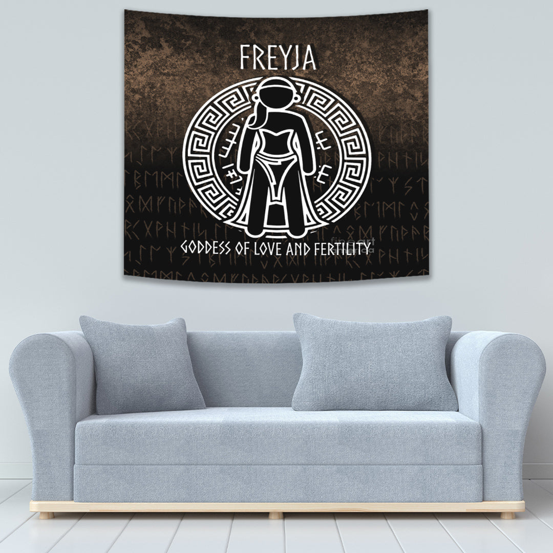 Viking Style Tapestry Two Ravens Of The God Odin In Scandinavian Style Tapestry for Wall Décor