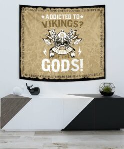 Viking Style Tapestry Two Warrior Axes Tapestry for Wall Décor