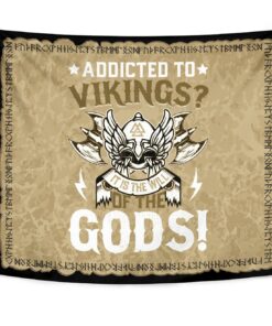 Viking Style Tapestry Two Warrior Axes Tapestry for Wall Décor
