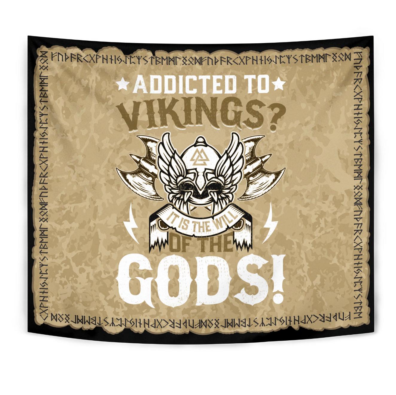 Viking Style Tapestry Two Warrior Axes Tapestry for Wall Décor