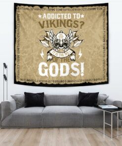 Viking Style Tapestry Two Warrior Axes Tapestry for Wall Décor