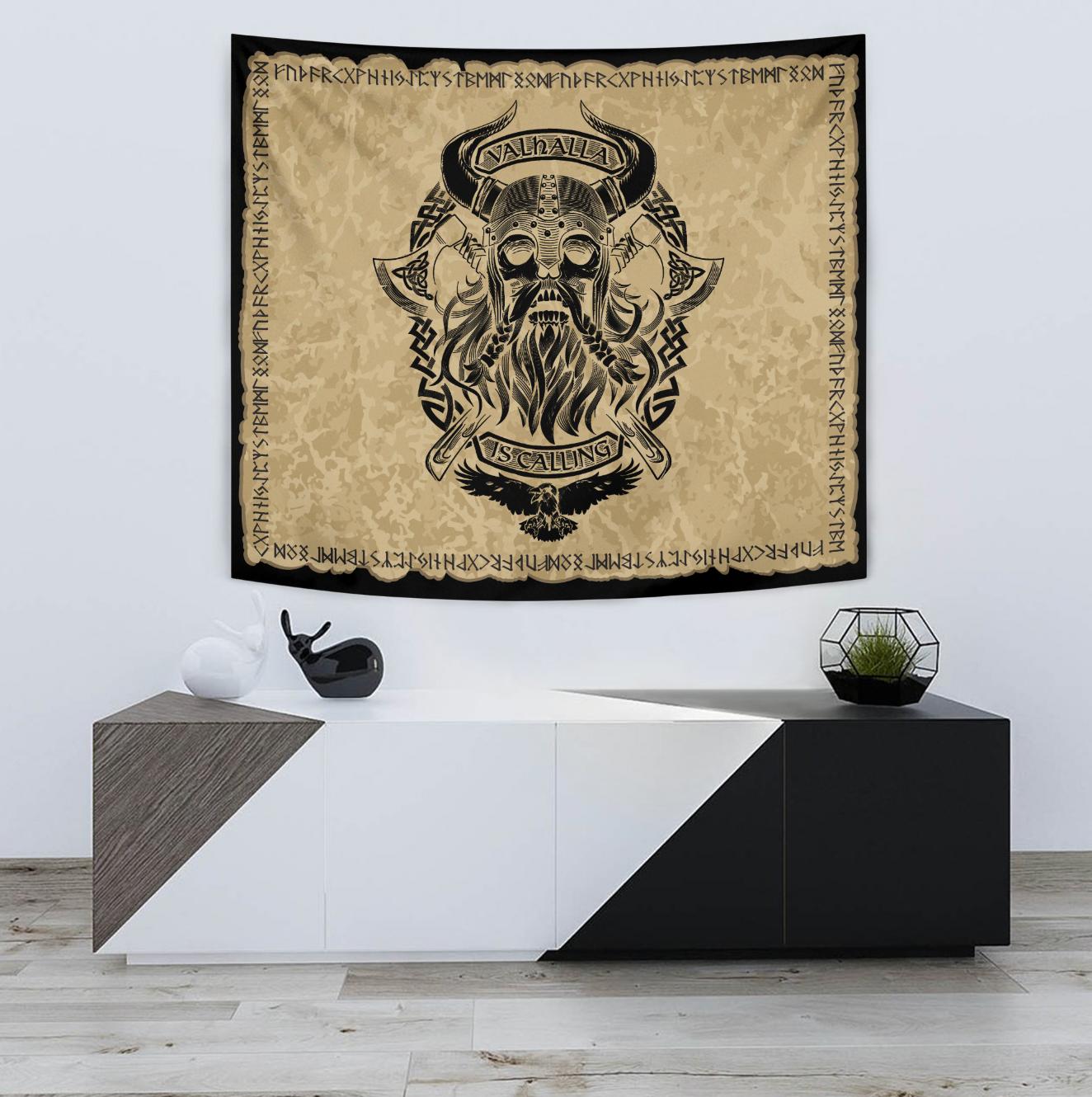 Viking Style Tapestry Valhalla Is Calling for Wall Décor