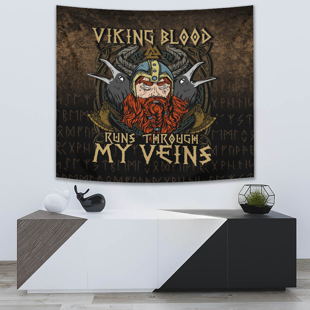 Viking Style Tapestry Valhallis Calling Tapestry for Wall Décor