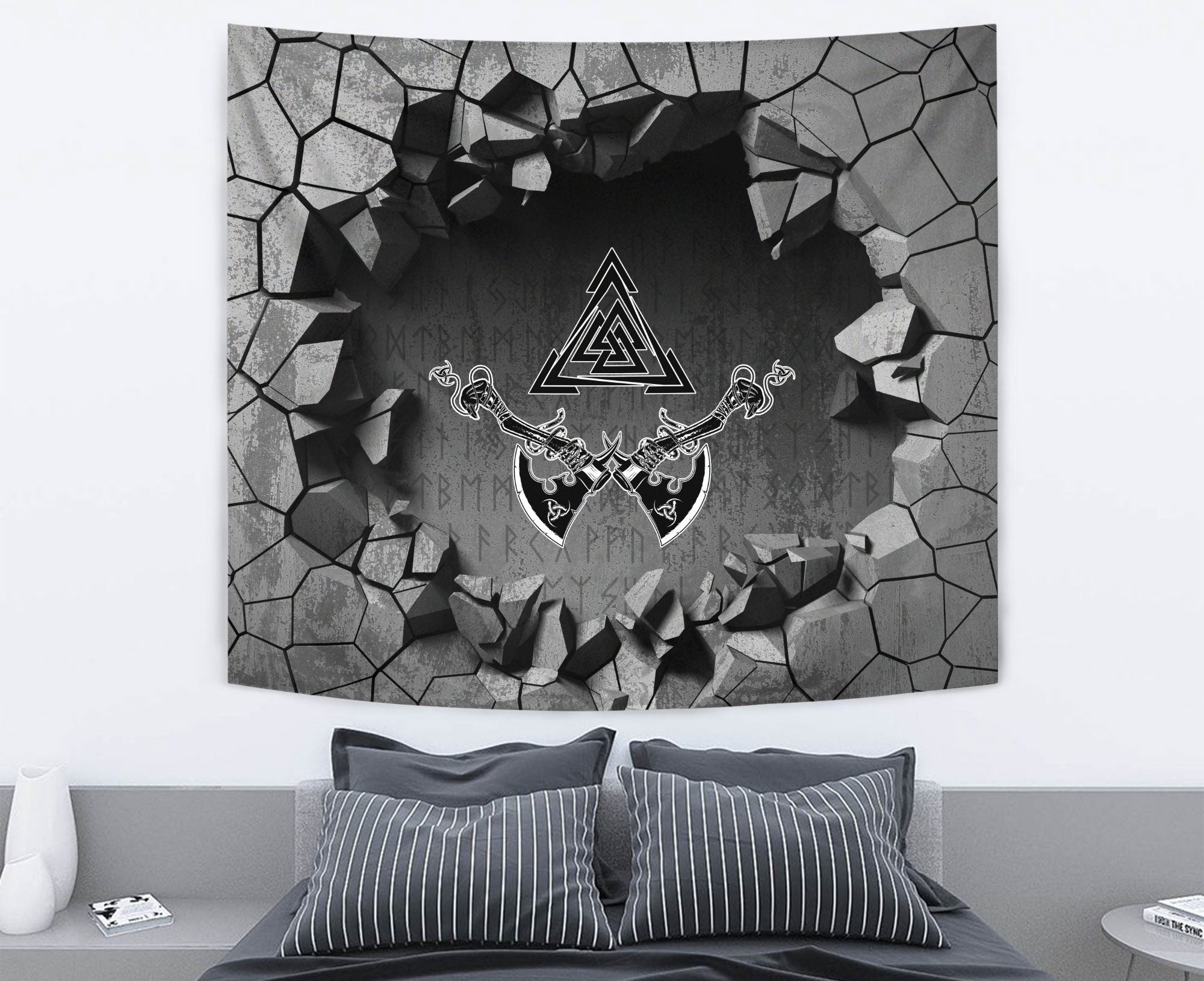 Viking Style Tapestry Valknut 2 Tapestry for Wall Décor
