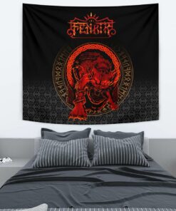 Viking Style Tapestry Viking Fenrir Norse 3D for Wall Décor