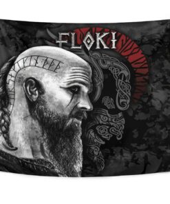 Viking Style Tapestry Viking Floki 3D for Wall Décor