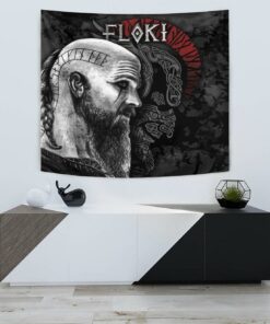 Viking Style Tapestry Viking Floki 3D for Wall Décor