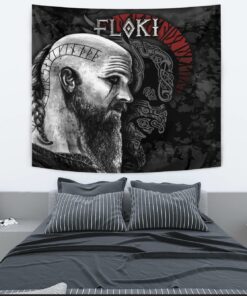 Viking Style Tapestry Viking Floki 3D for Wall Décor