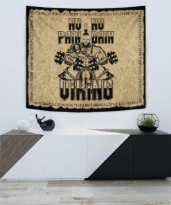 Viking Style Tapestry Viking No Pain No Gain for Wall Décor