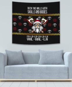 Viking Style Tapestry Viking Santa In Valhalla Style Christmas Tapestry for Wall Décor