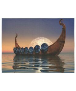 Viking Style Tapestry Viking Style Warship for Wall Décor