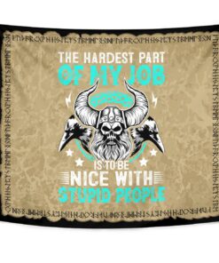 Viking Style Tapestry Viking Warrior Head With Raven for Wall Décor