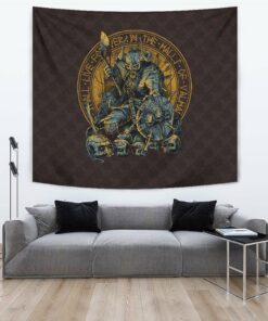 Viking Style Tapestry Warrior Viking Shield Skull for Wall Décor