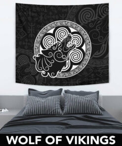 Viking Style Tapestry Wolf Of Viking Style for Wall Décor
