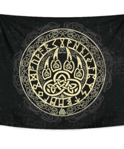 Viking Style Tapestry Wolf for Wall Décor