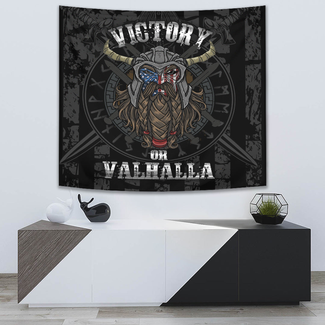 Viking Style Victory or Valhalla Tapestry for Wall Décor