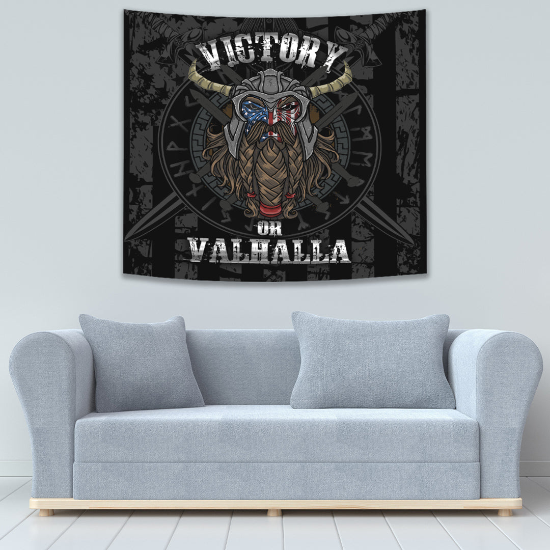 Viking Style Victory or Valhalla Tapestry for Wall Décor