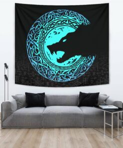 Viking Tapestry Fenrir Norse Wolf for Wall Décor