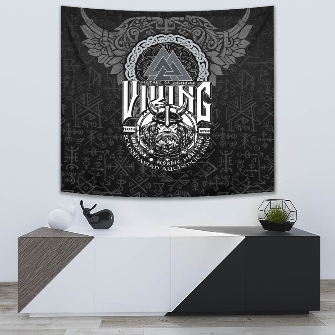 Viking Warrior Valknut Tapestry for Wall Décor