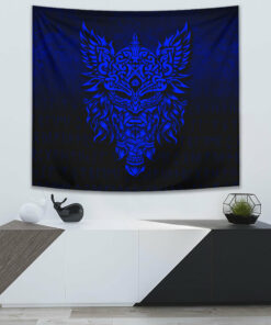 VikingStyle Tapestry Celtic Raven Red Viking Homeset Tapestry for Wall Décor