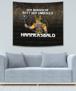 VikingStyle Tapestry Der Nordische Gott Der Ungeduld Hammersbald Tapestry for Wall Décor