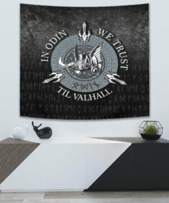 VikingStyle Tapestry In Odin We Trust Tapestry for Wall Décor
