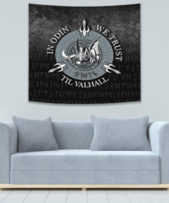 VikingStyle Tapestry In Odin We Trust Tapestry for Wall Décor