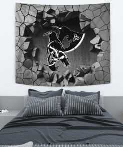 VikingStyle Tapestry Odin Raven Viking Set Turquoise Tapestry for Wall Décor