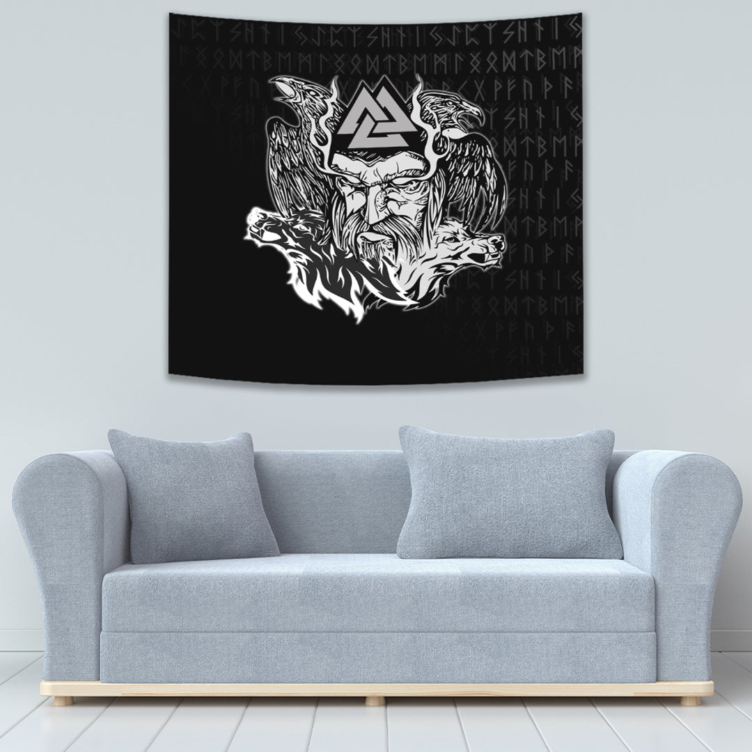 VikingStyle Tapestry Odin Viking Set Tapestry for Wall Décor