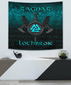 VikingStyle Tapestry Odin Wolf Viking Set Tapestry for Wall Décor