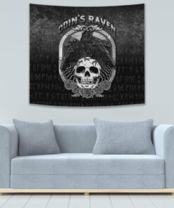 VikingStyle Tapestry Odins Raven Norse Mythology Ravens Midgard Birds Crow Tapestry for Wall Décor
