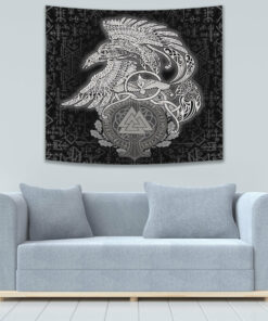 VikingStyle Tapestry Raven Celtic Viking Homeset Tapestry for Wall Décor