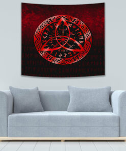 VikingStyle Tapestry Raven and Helm of Awe Tapestry for Wall Décor