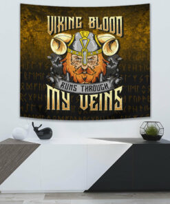 VikingStyle Tapestry Skoll and Hati Gradiant Style Tapestry for Wall Décor