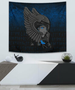 VikingStyle Tapestry Valkyrie Queen Sigrun Viking Warrior Tapestry for Wall Décor