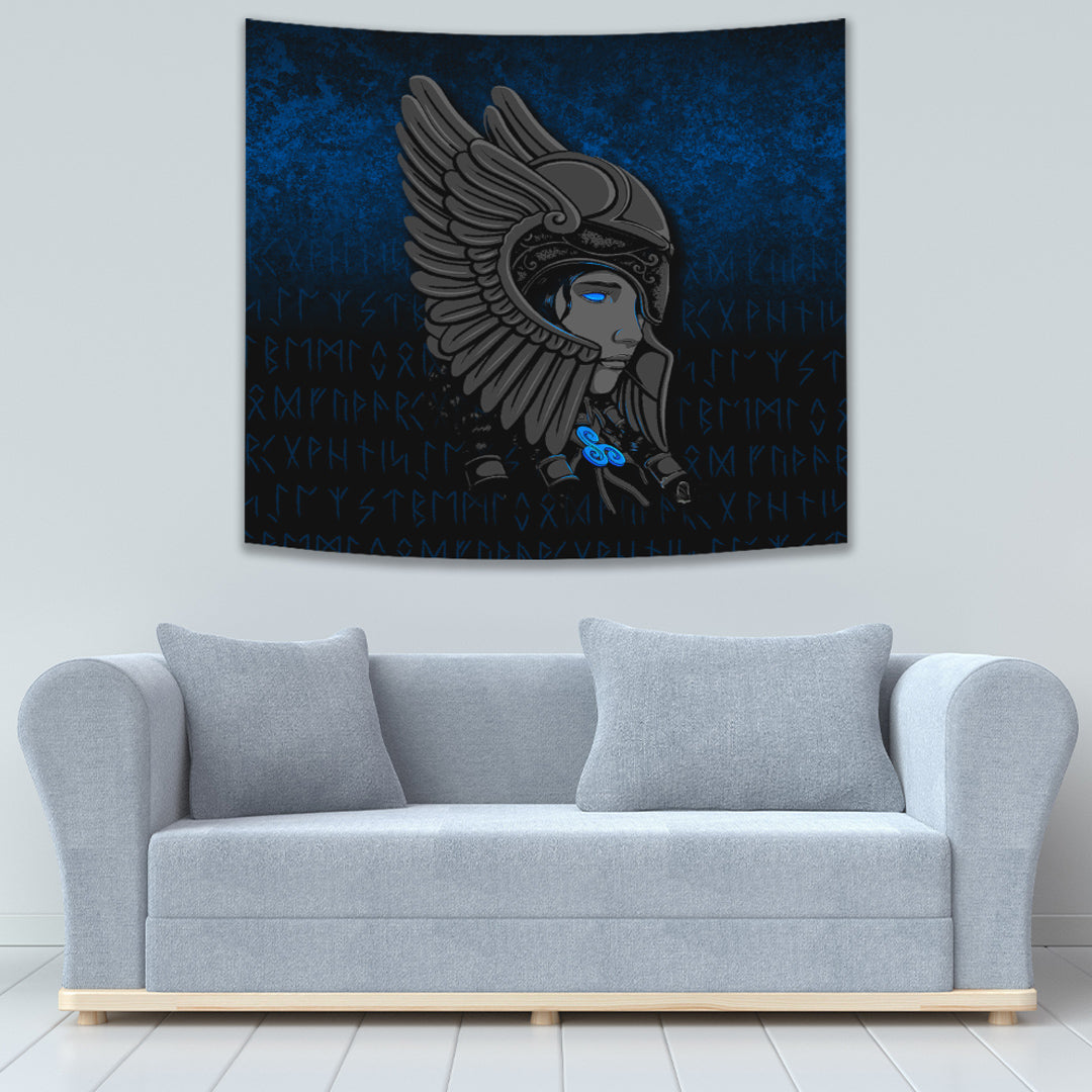 VikingStyle Tapestry Valkyrie Queen Sigrun Viking Warrior Tapestry for Wall Décor