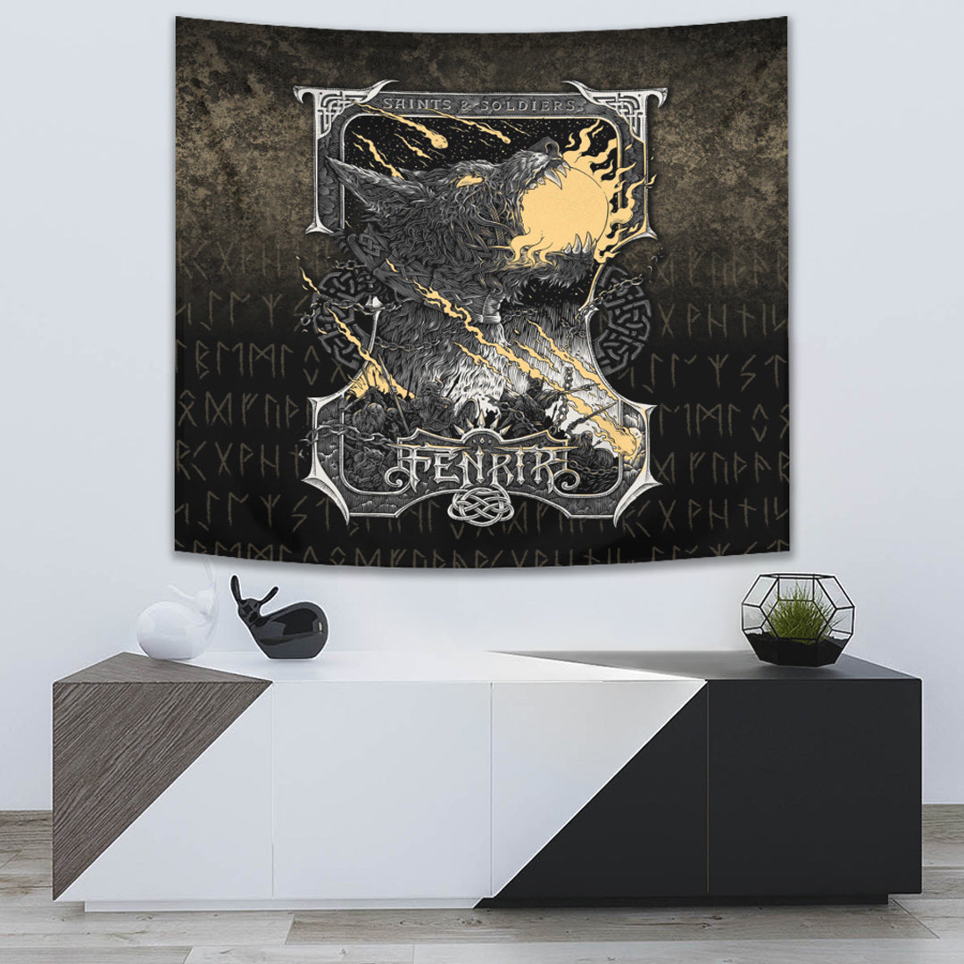 VikingStyle Tapestry Viking Fenrir Tapestry for Wall Décor