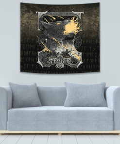 VikingStyle Tapestry Viking Fenrir Tapestry for Wall Décor
