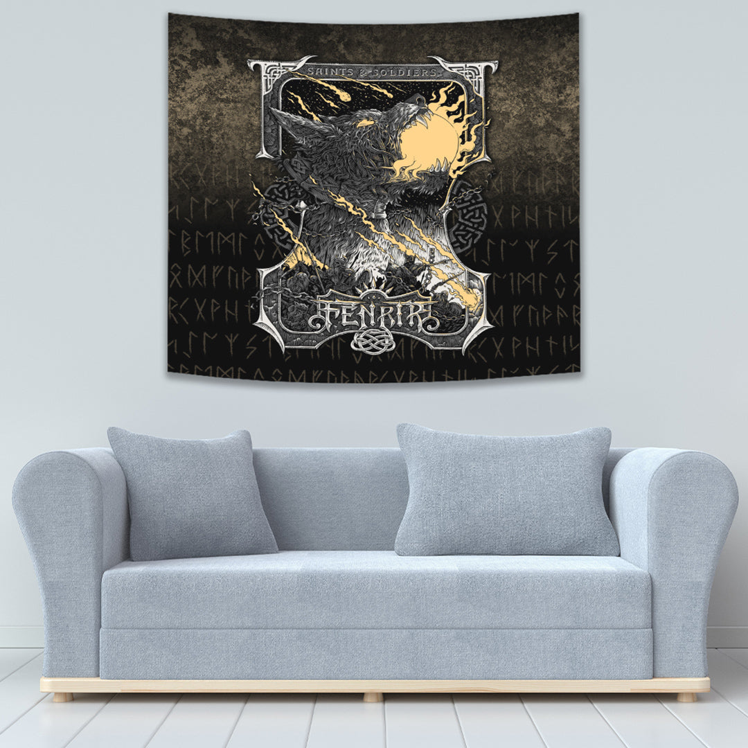 VikingStyle Tapestry Viking Fenrir Tapestry for Wall Décor