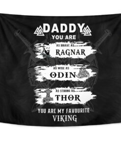 VikingStyle Tapestry Viking Odin Set Blue Tapestry for Wall Décor