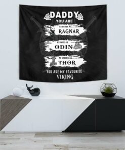 VikingStyle Tapestry Viking Odin Set Blue Tapestry for Wall Décor