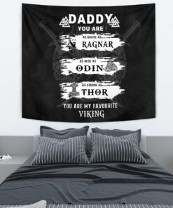 VikingStyle Tapestry Viking Odin Set Blue Tapestry for Wall Décor
