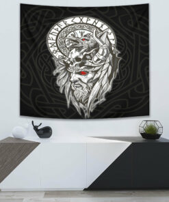 VikingStyle Tapestry Viking Odin Set Tapestry for Wall Décor