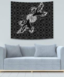 VikingStyle Tapestry Viking Raven Cross Tapestry for Wall Décor