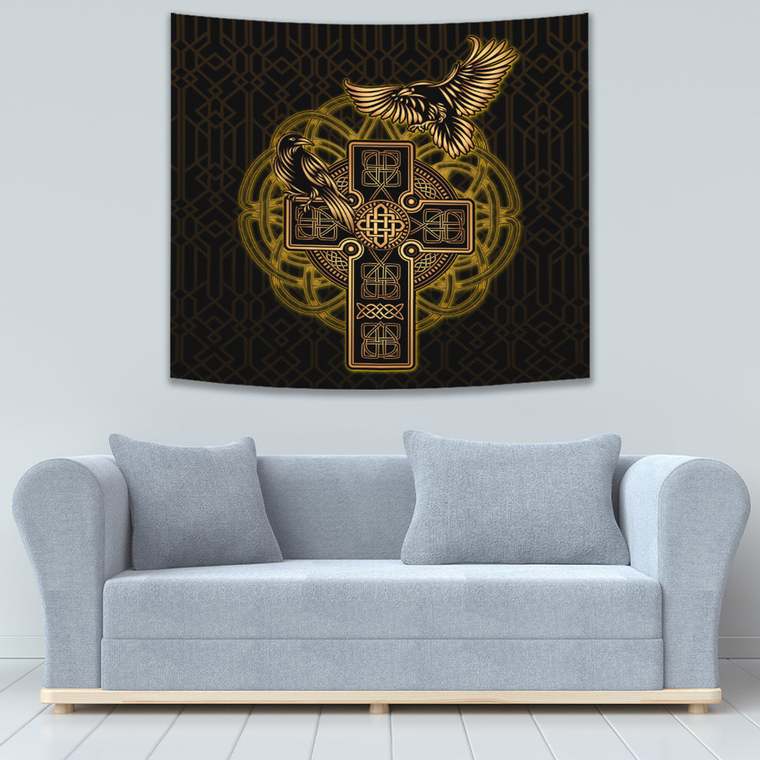 VikingStyle Tapestry Viking Raven Tapestry for Wall Décor