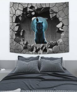 Vikings Huginn Muninn Odin’s Ravens Gold Version Tapestry for Wall Décor