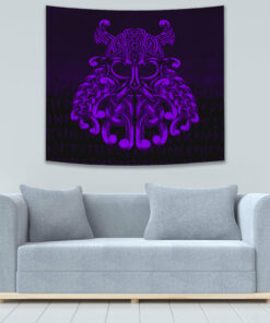 Vikings Odin Valhalla Purple Version Tapestry for Wall Décor