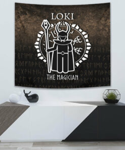 Vikings Raven Gold Version Tapestry for Wall Décor