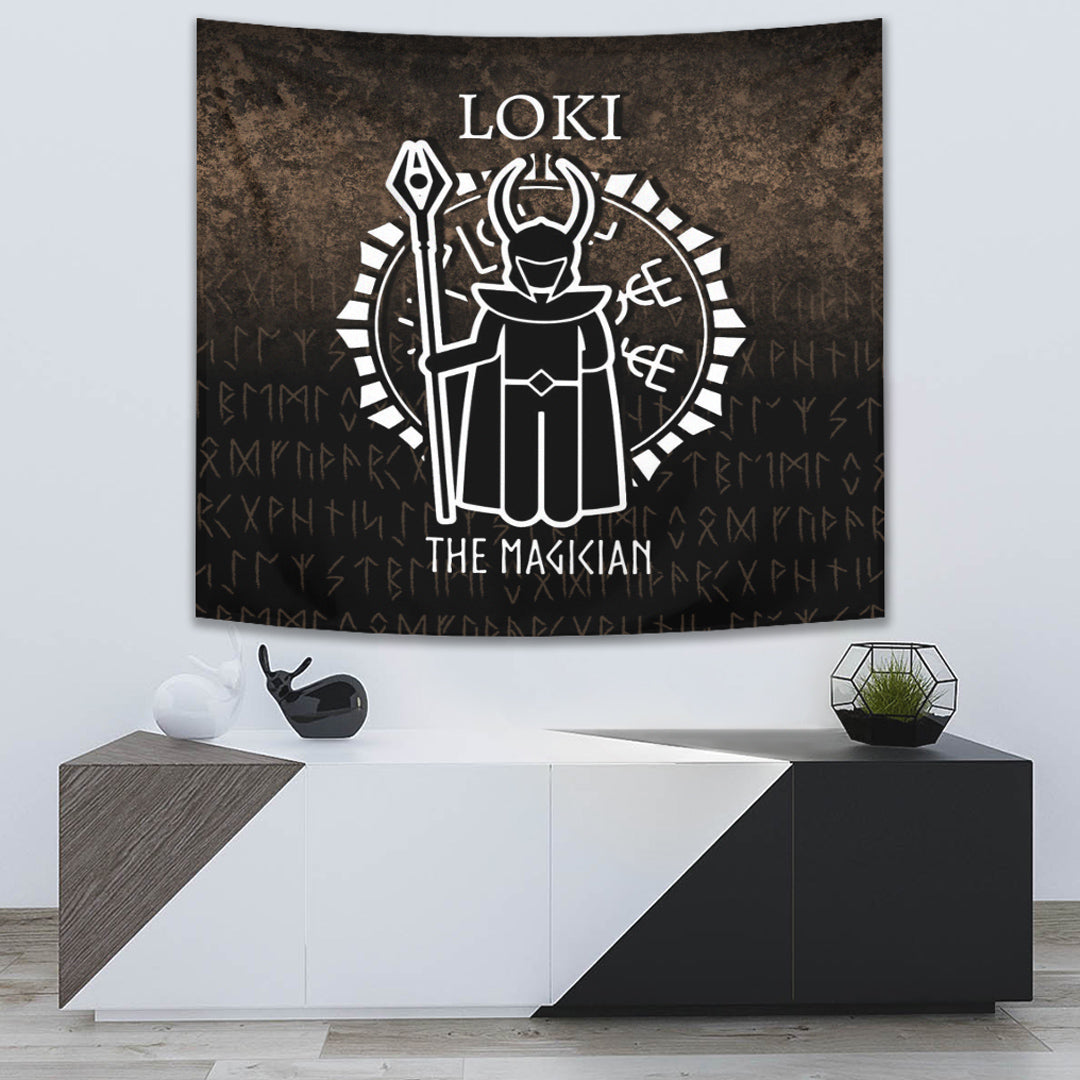 Vikings Raven Gold Version Tapestry for Wall Décor