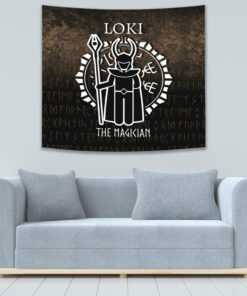 Vikings Raven Gold Version Tapestry for Wall Décor